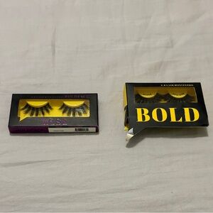 Boldface Black False Eyelashes Set of 2